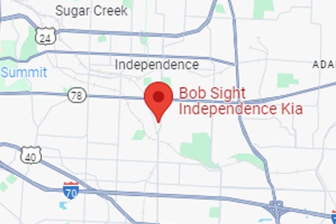 Bob Sight Auto Group in Lee's Summit MO Kia map